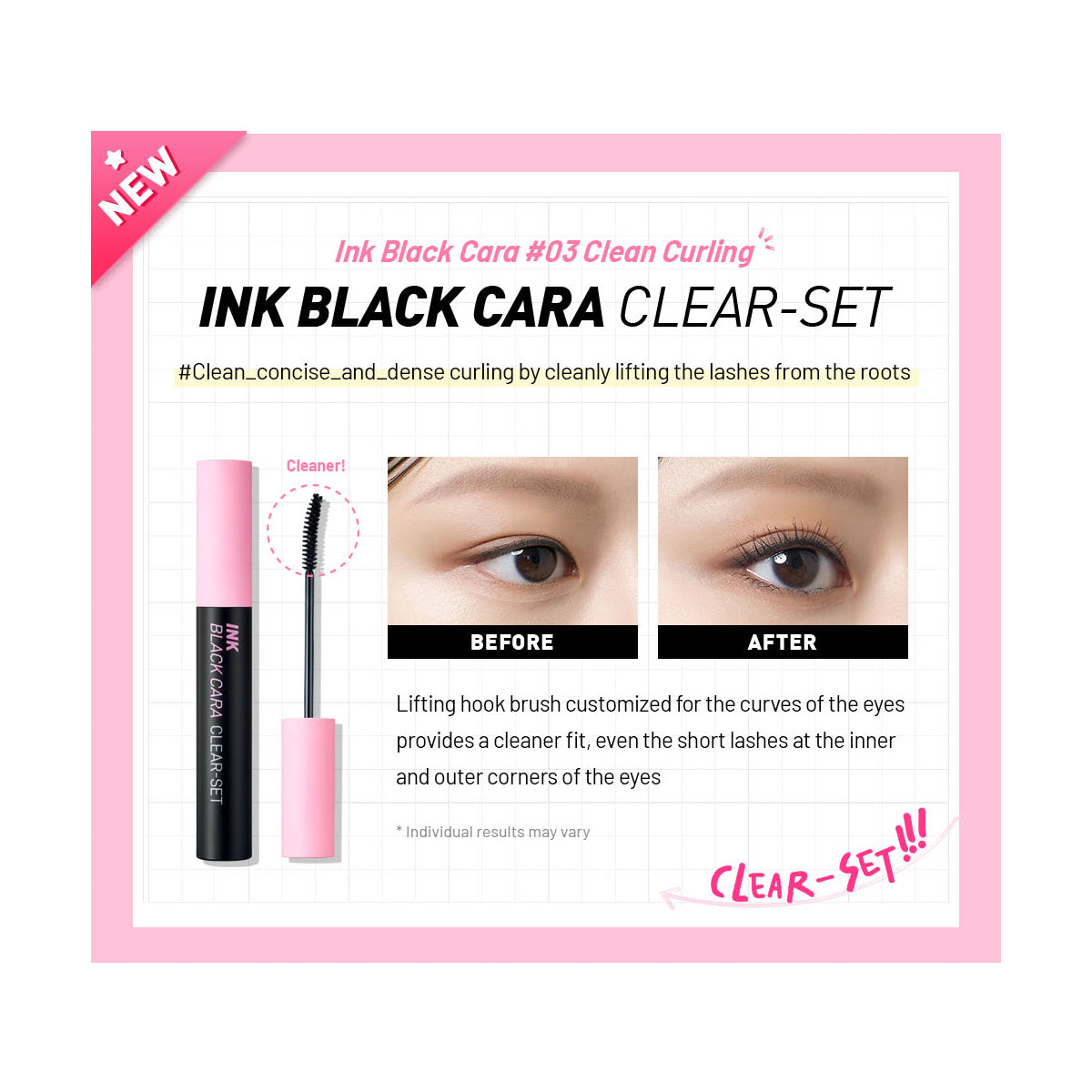 Ink Black Cara 03 Clear-Set